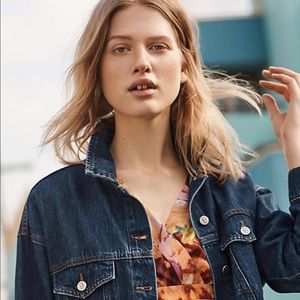 Anthropologie Pilcro Cropped Denim Trucker
